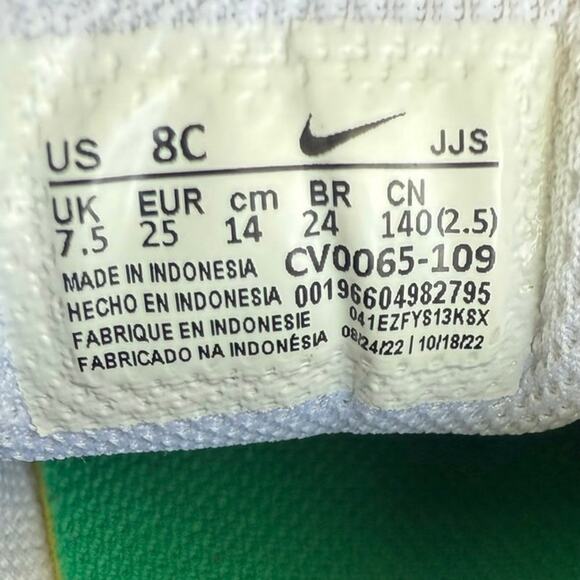 Nike Air Max 90 Toggle White/Black/Green Toddler Sneakers - SZ 8 C - Picture 15 of 15